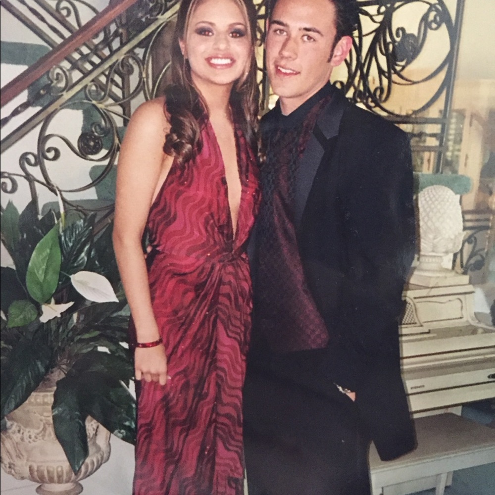 Maroon Halter Formal Dress